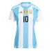 Argentina Lionel Messi #10 Hjemmedrakt Dame Copa America 2024 Kortermet